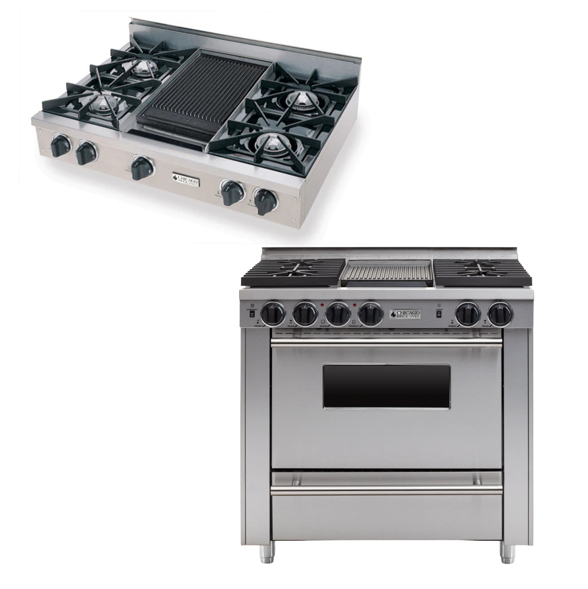 Natural Gas-ready Cooktops, Ranges, and Ovens.