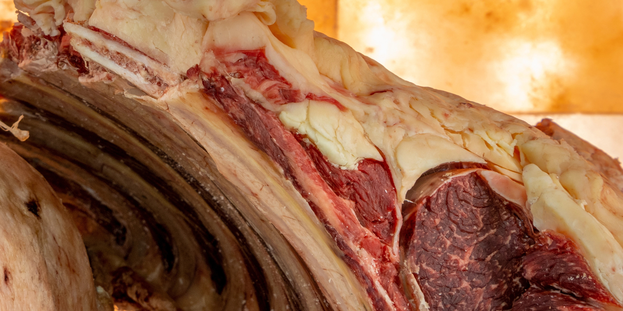 Steaks in dry ager unit.