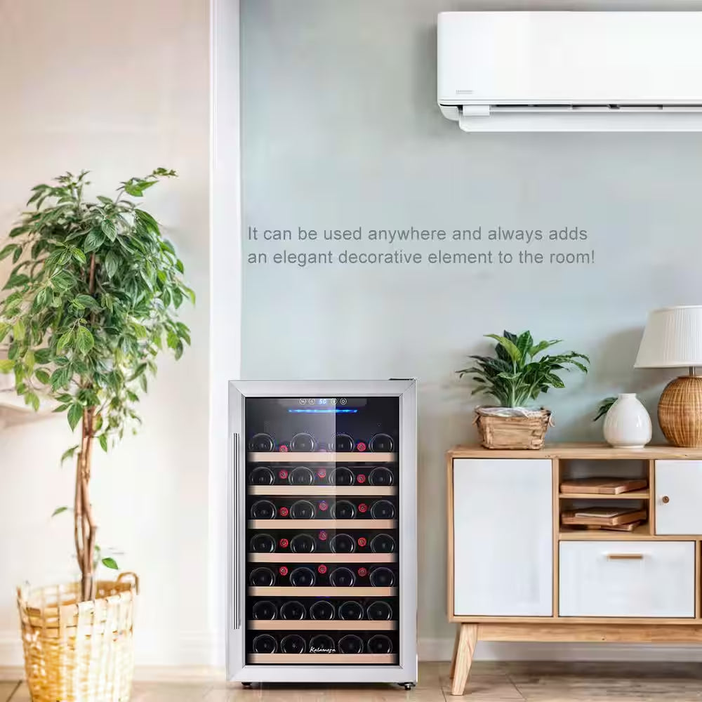 50 Bottle Compressor Wine Refrigerator Single Zone with Touch Control