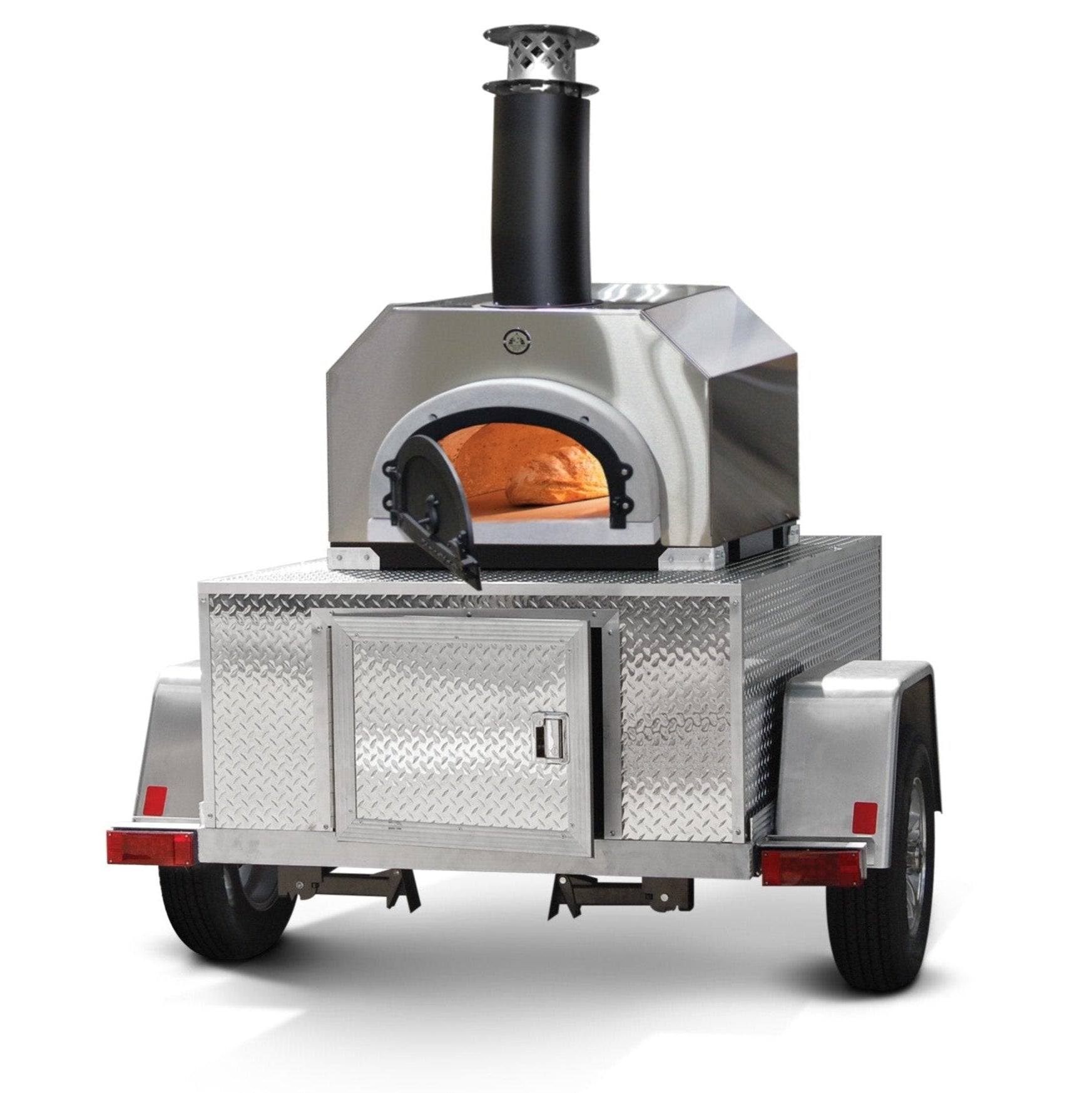 CBO 750 Tailgater | Wood Fired Pizza Oven Trailer | 38" X 28" cooking surface | 2-3 - 10" pizzas at a time | 50-60 pizzas an hour