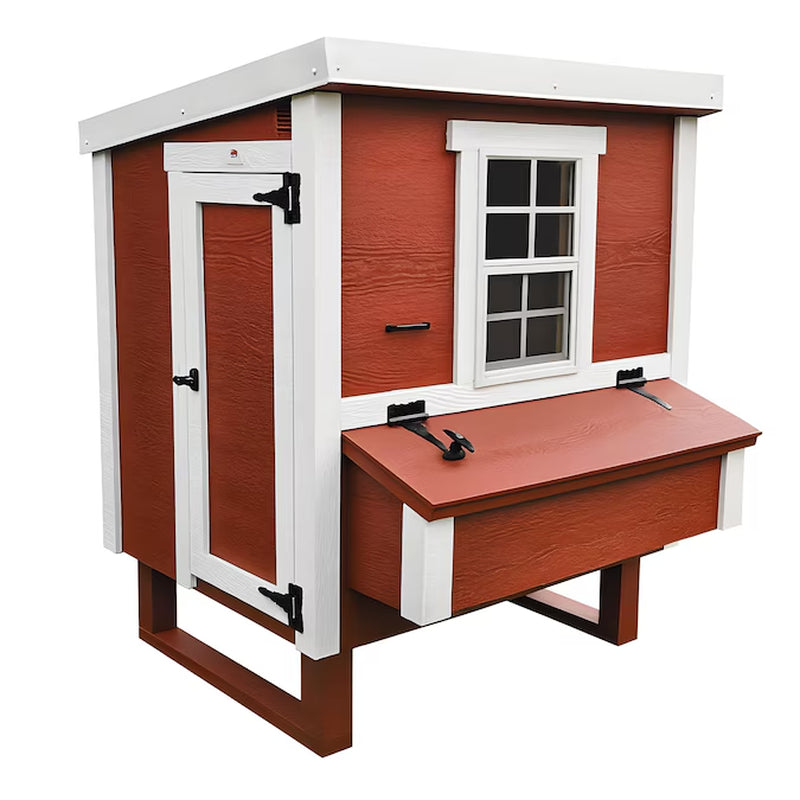 Red Wood Chicken Coop