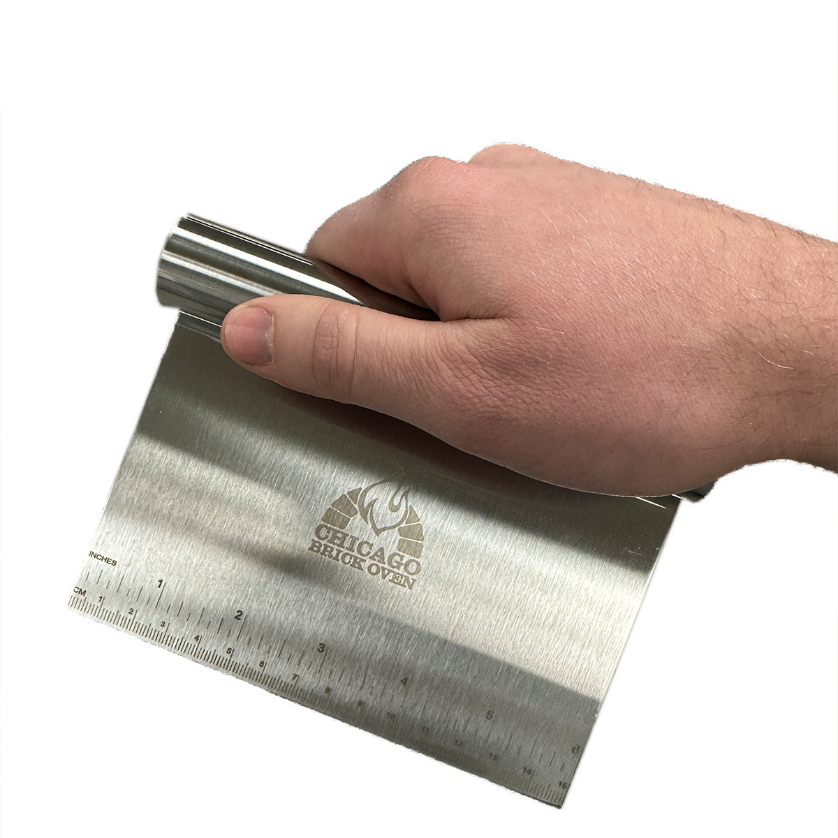 Chicago Brick Oven 6" x 4 1/2" Stainless Steel Dough Cutter / Scraper