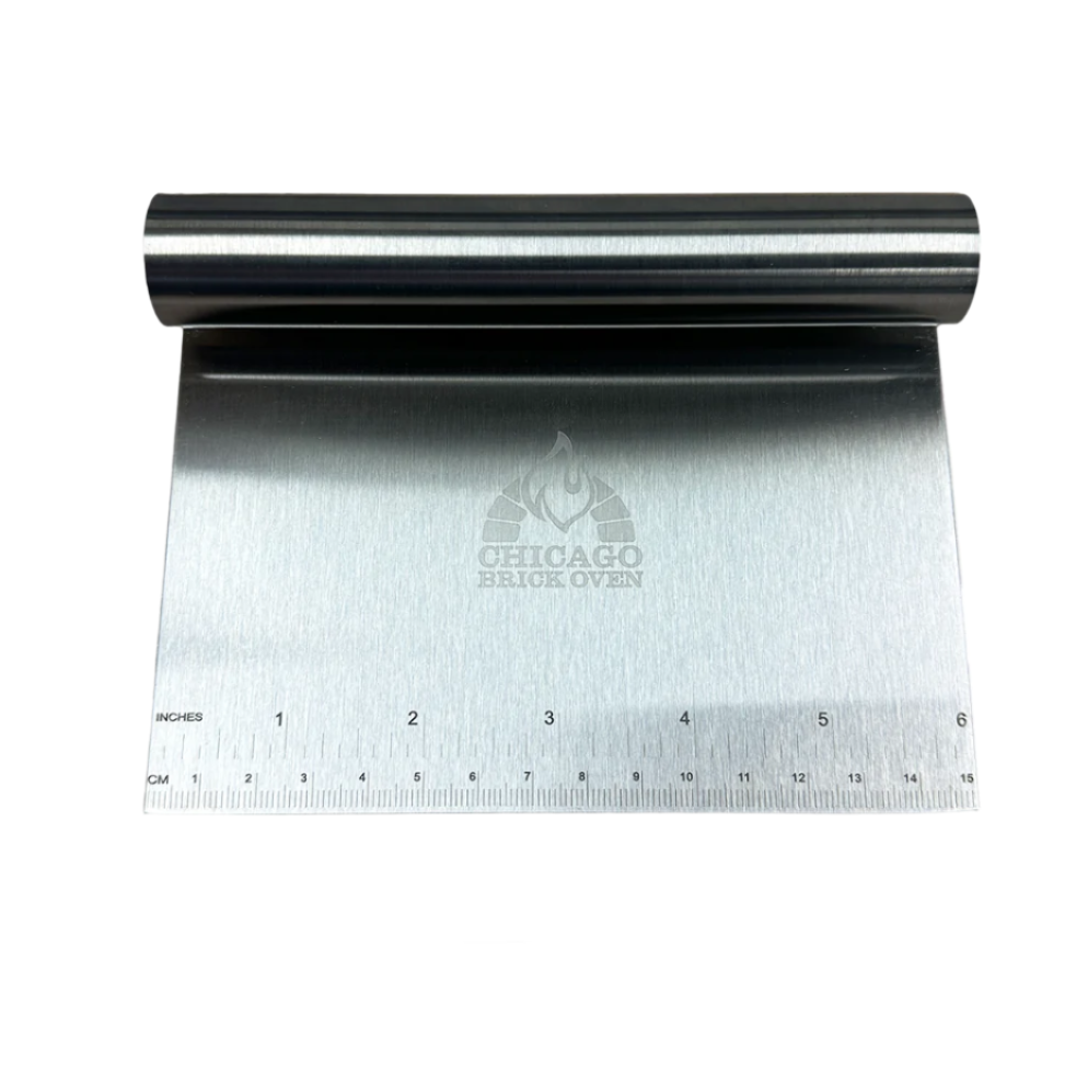 Chicago Brick Oven 6" x 4 1/2" Stainless Steel Dough Cutter / Scraper