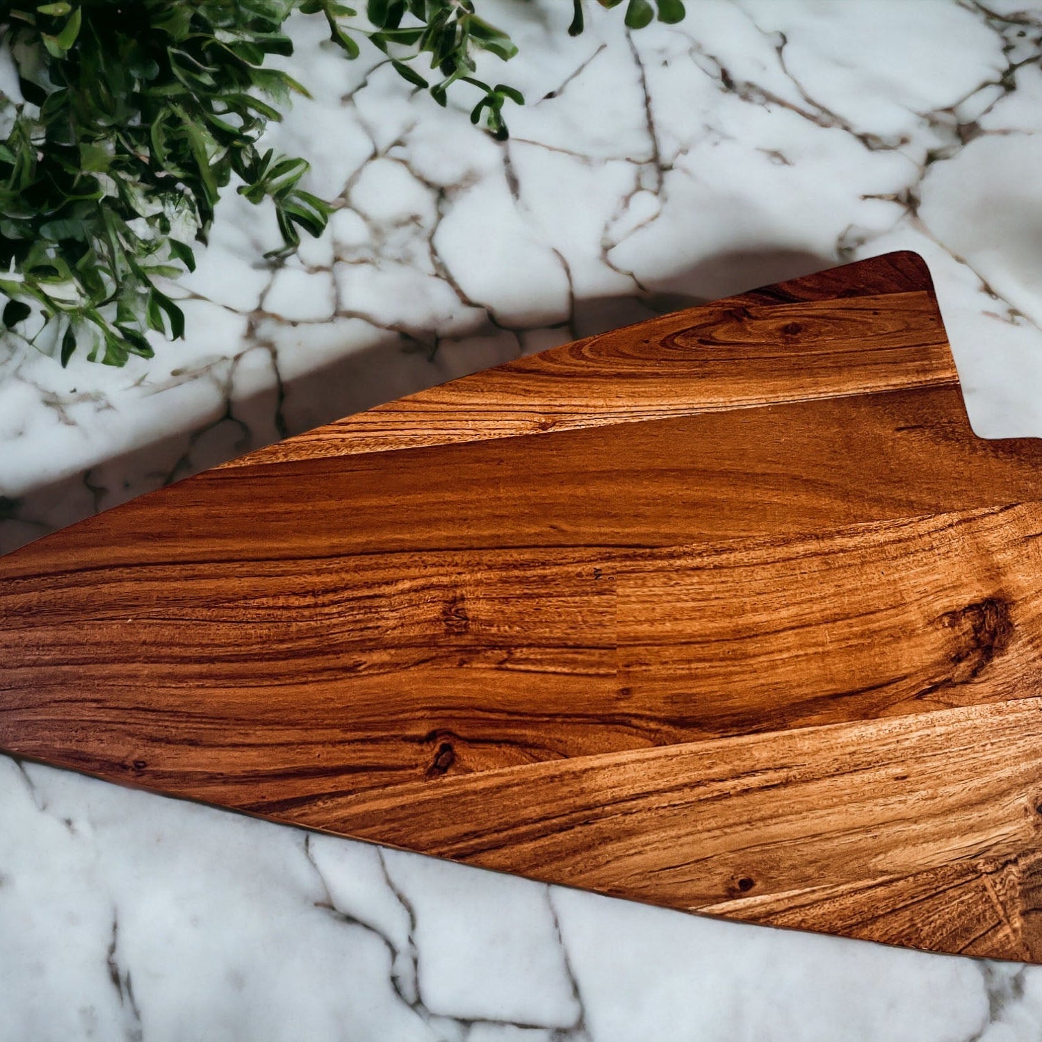 Oversized Acacia Wood Christmas Tree Charcuterie Board With Sectioned Serving
