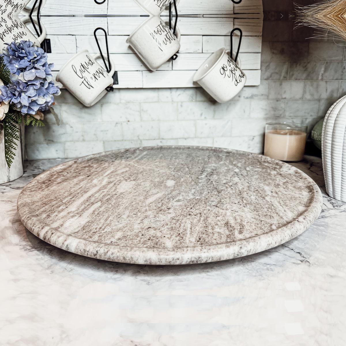Marble Lazy Susan for Charcuterie