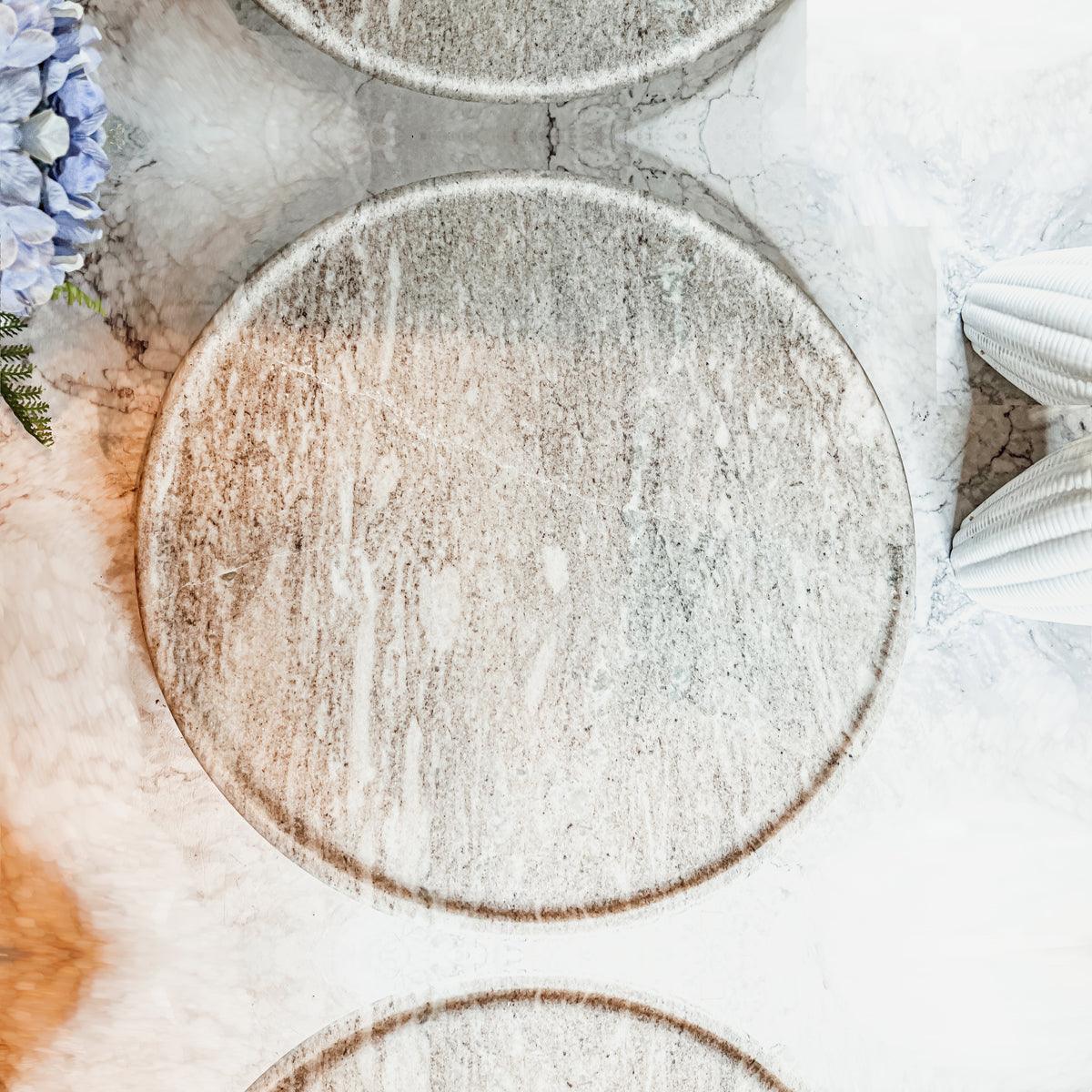Marble Lazy Susan for Charcuterie
