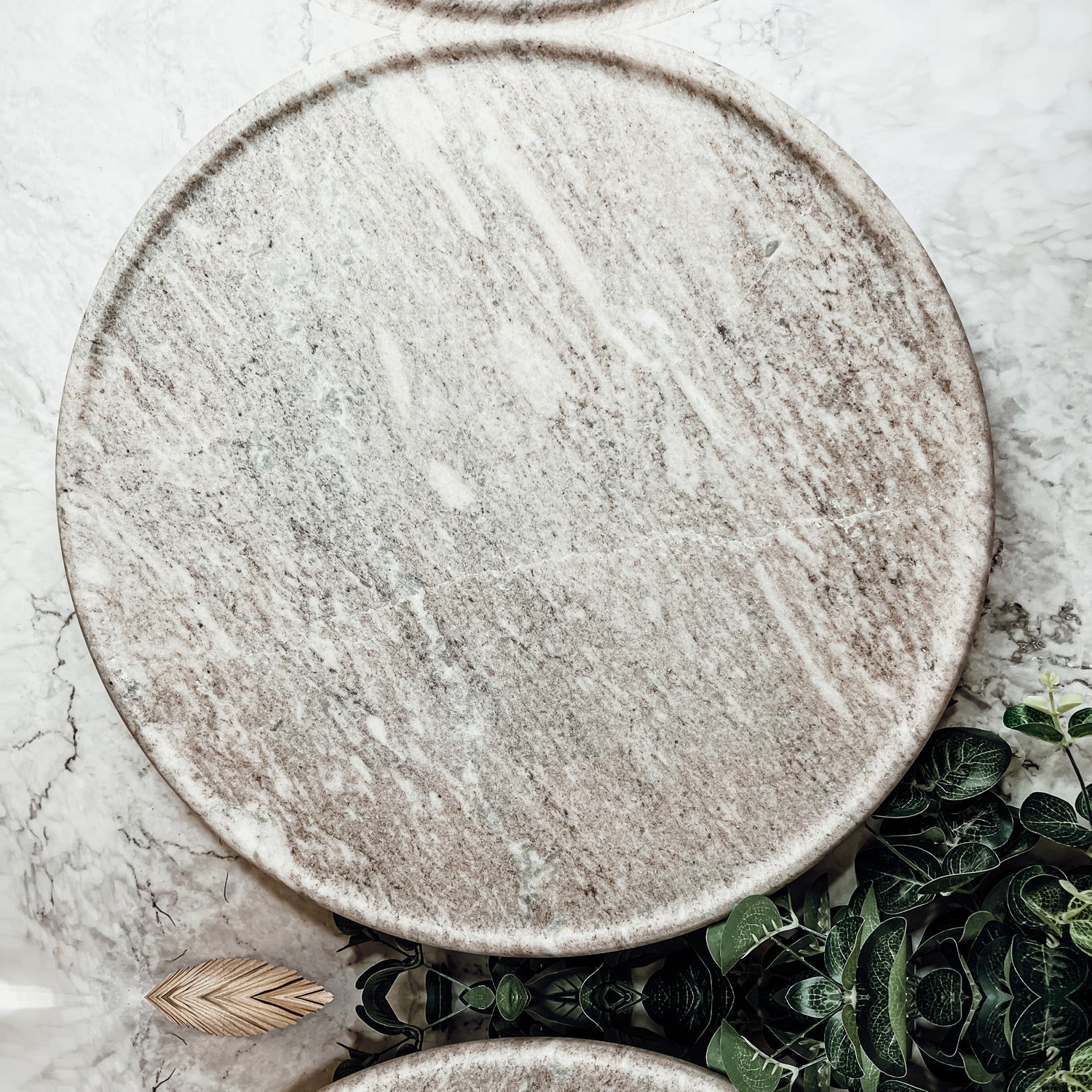 Marble Lazy Susan for Charcuterie