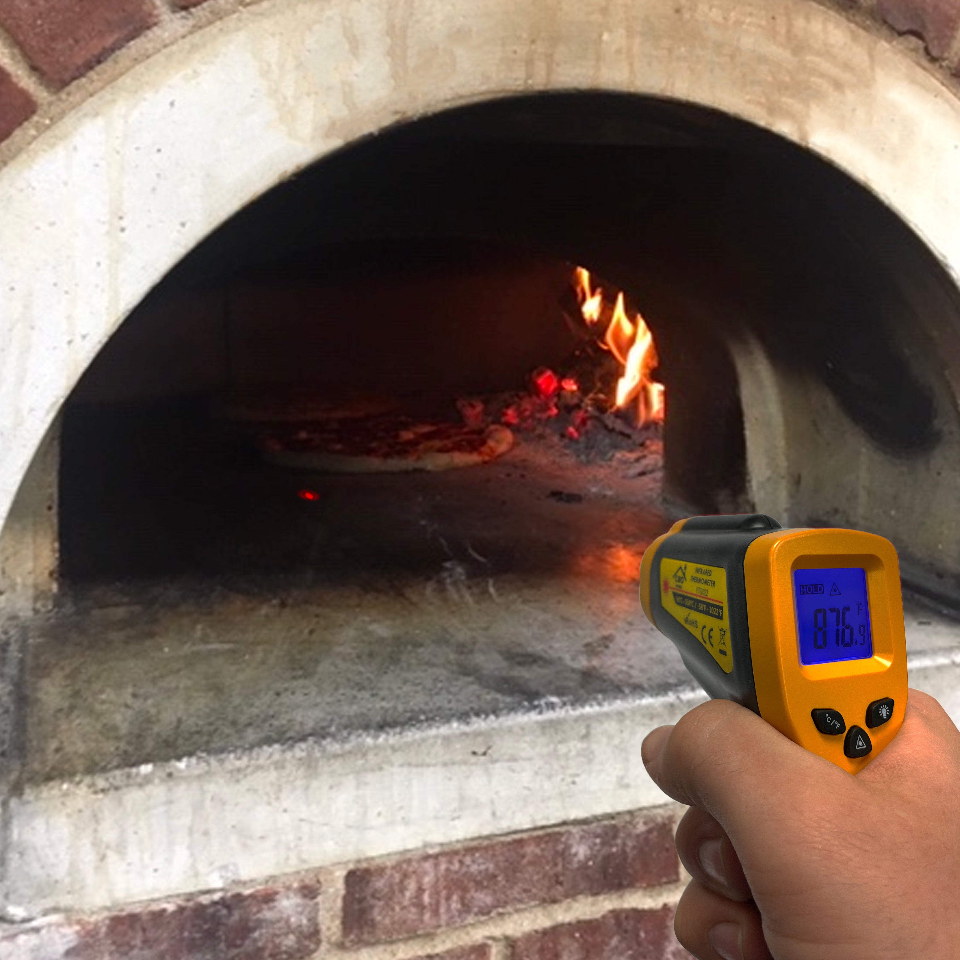 Infrared Thermometer Gun for Pizza Oven, Grill, Meat, Griddle, HVAC, Engine | -58°F to 1022°F Range