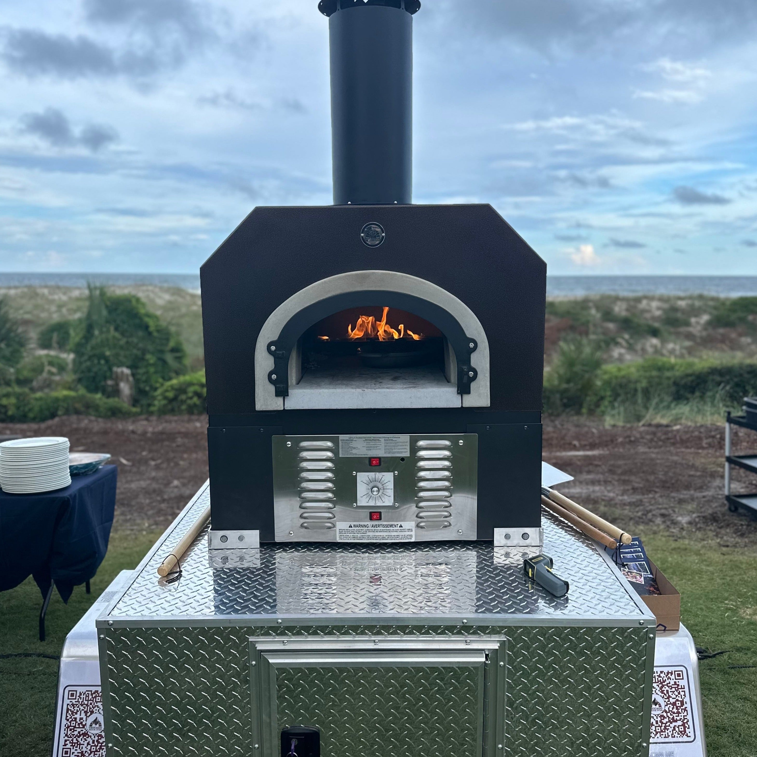 CBO 750 Tailgater | Wood Fired Pizza Oven Trailer | 38" X 28" cooking surface | 2-3 - 10" pizzas at a time | 50-60 pizzas an hour