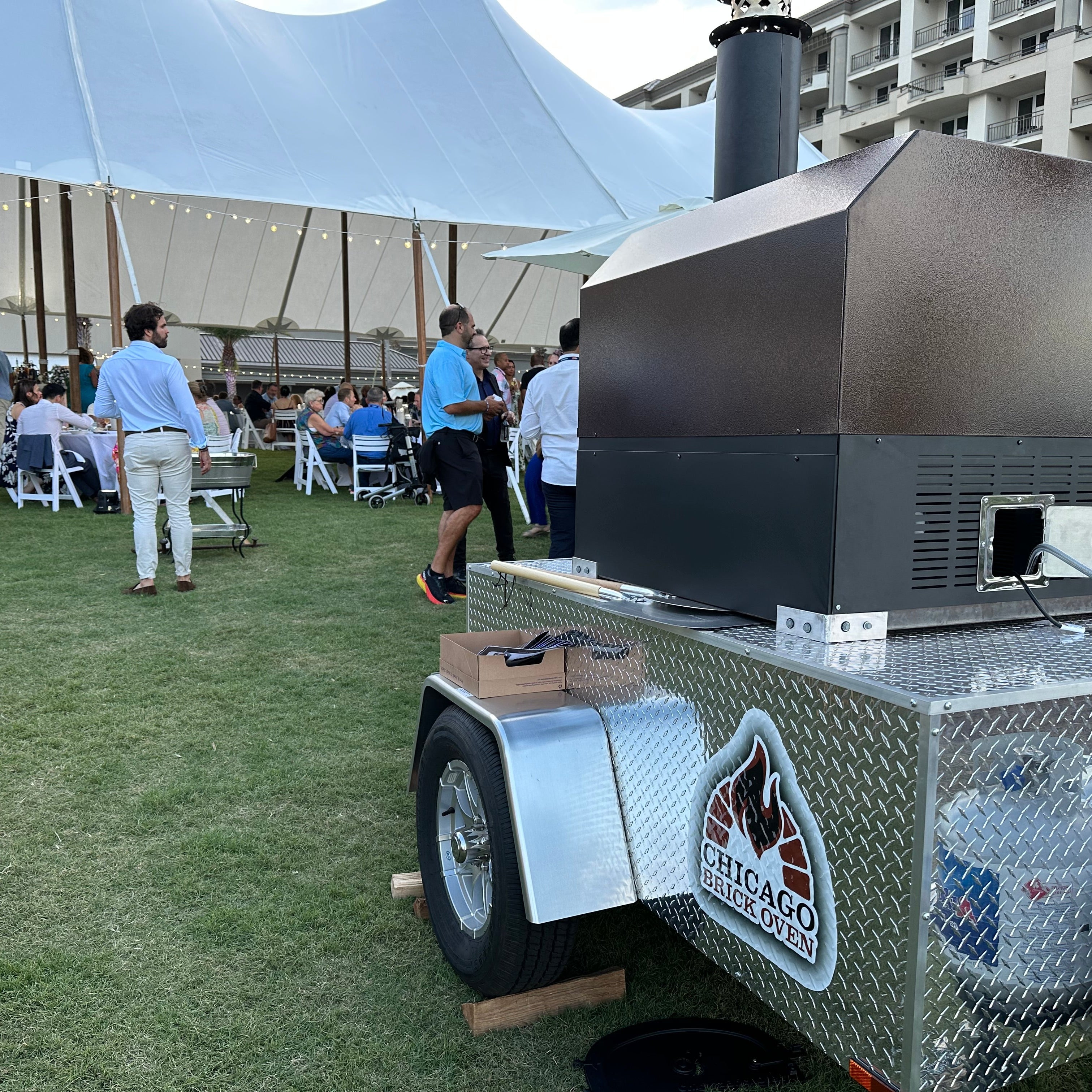 CBO 750 Tailgater | Wood Fired Pizza Oven Trailer | 38" X 28" cooking surface | 2-3 - 10" pizzas at a time | 50-60 pizzas an hour