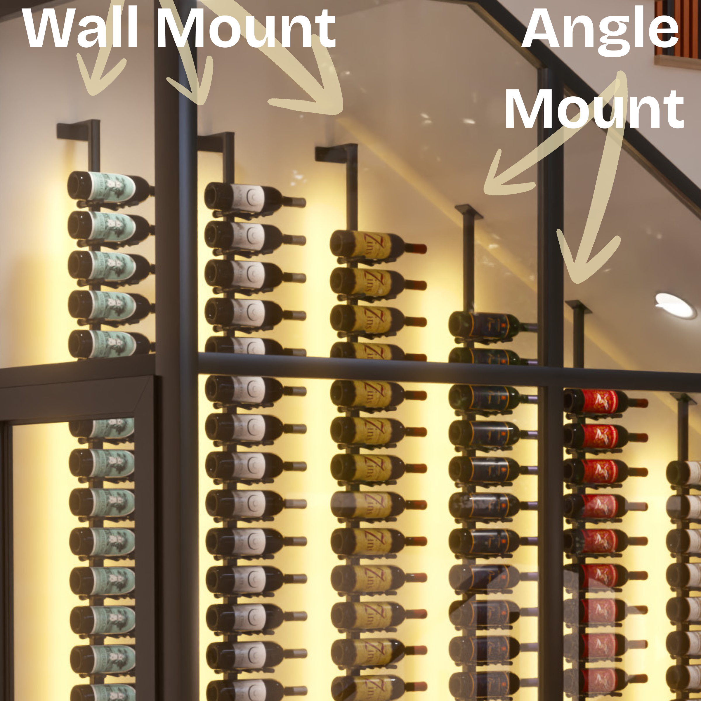 Showcase and Minimalist Wine Rack Angle Bracket