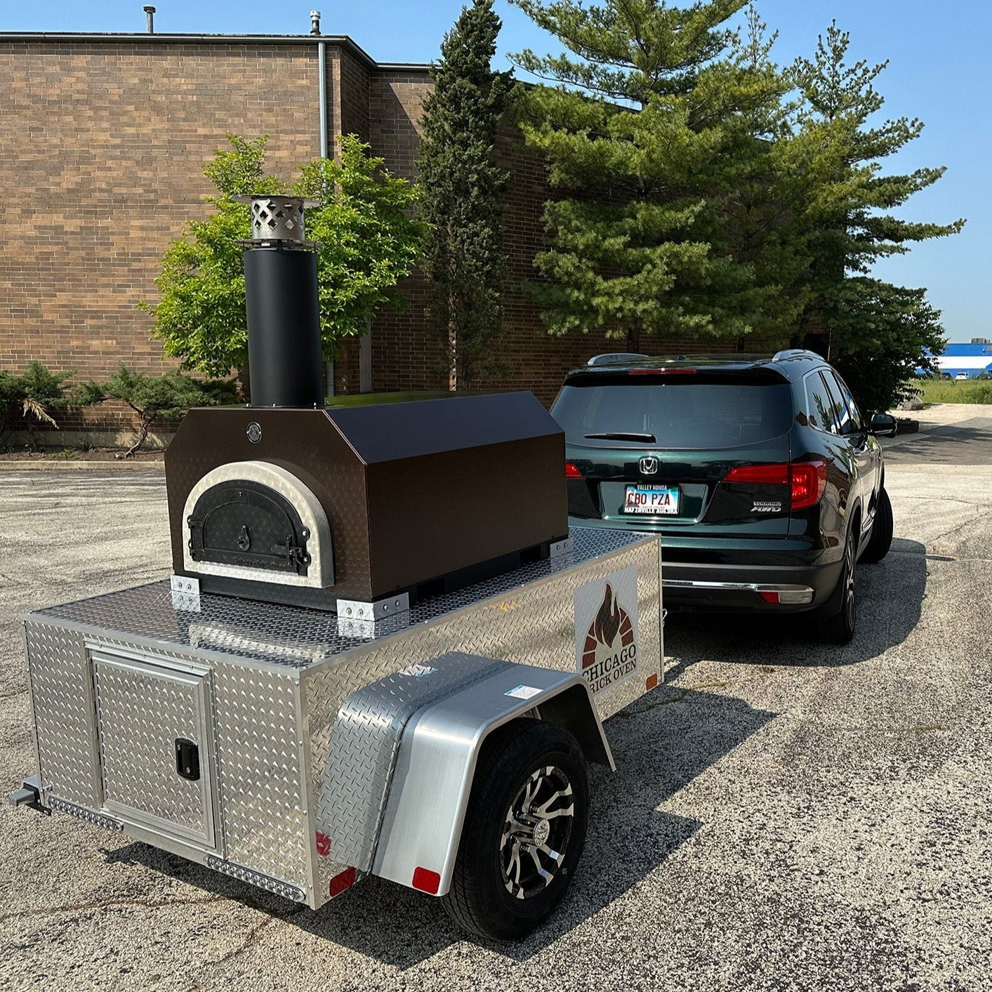 CBO 750 Tailgater | Wood Fired Pizza Oven Trailer | 38" X 28" cooking surface | 2-3 - 10" pizzas at a time | 50-60 pizzas an hour