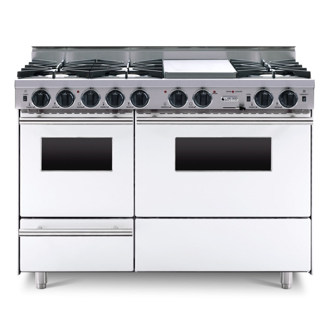 48” True Dual-Fuel Self-Cleaning Convection Range - Open Burners