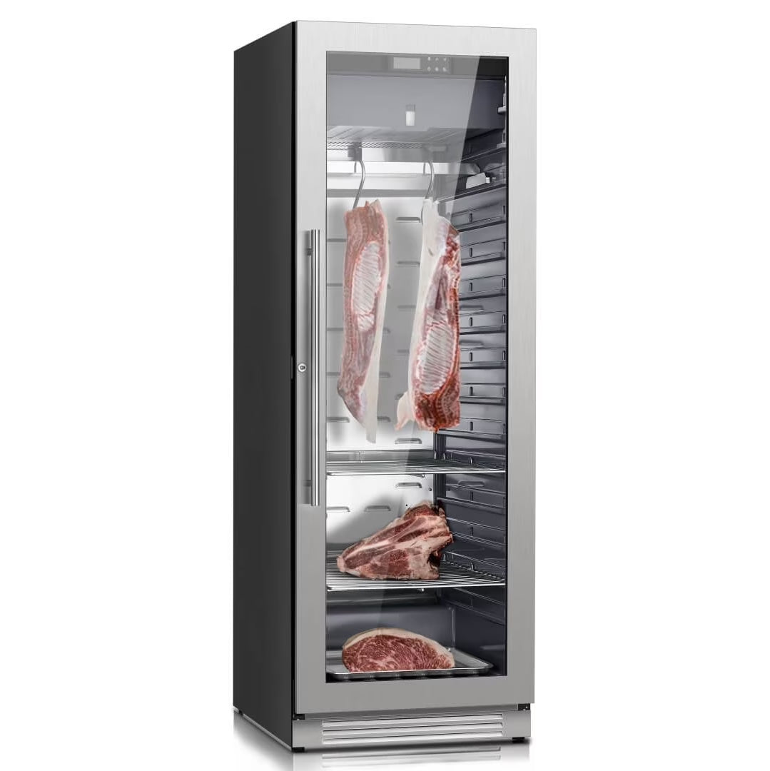 Dry Aging Refrigerator for Steaks, 12.43 Cu.Ft. Meat Ager Fridge with Dual-Layer LOW-E Glass for Home/Restaurant/Bar/Kitchen