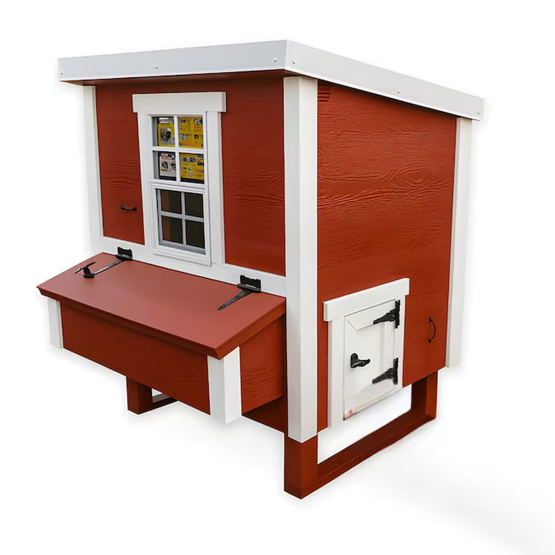 Red Wood Chicken Coop