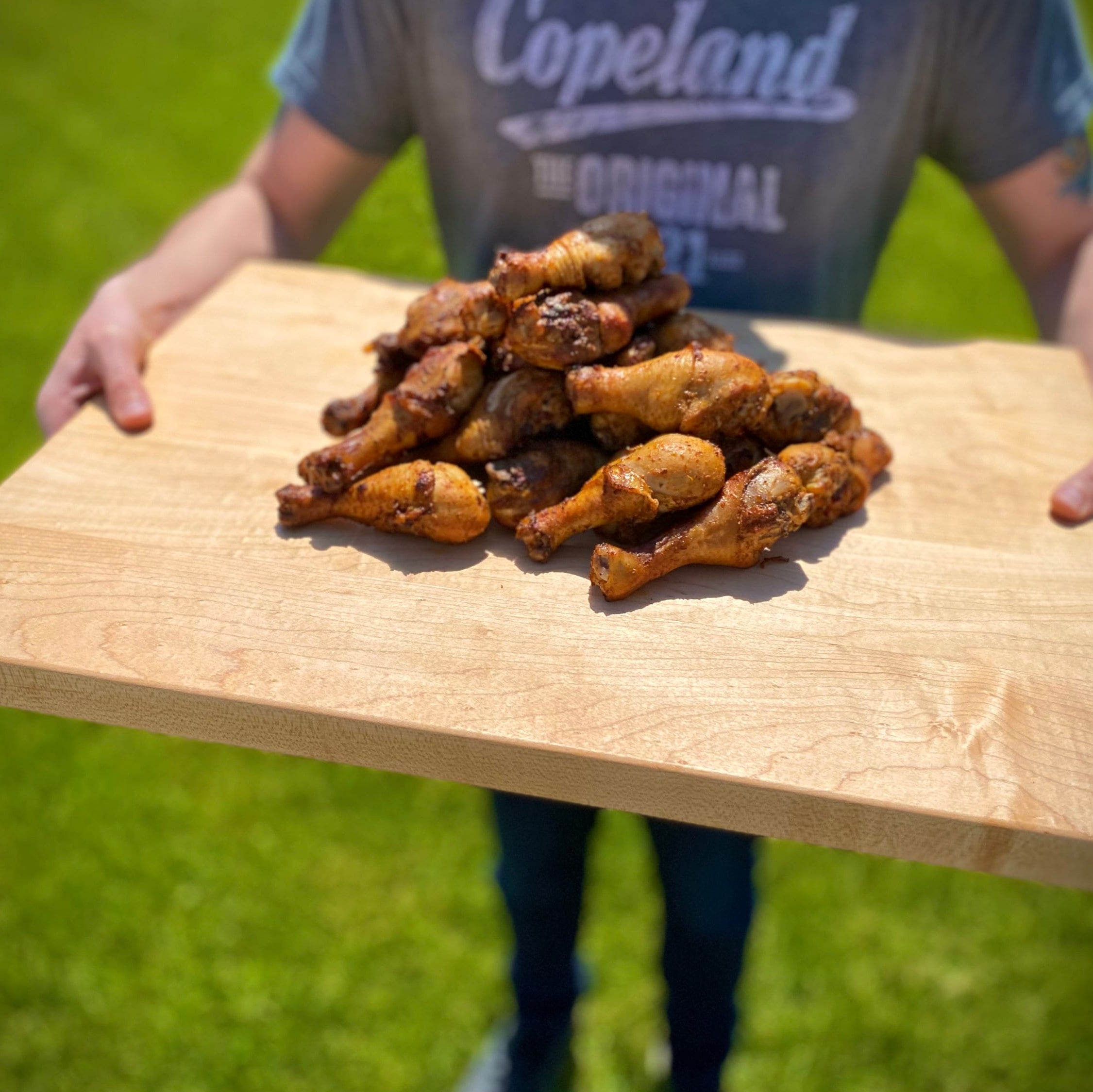 1.25” Thick Extra Large Butcher Block Cutting Board With Rubber Feet, Thick Cutting Board, Wood Chopping Board, American Made Maple Hardwood