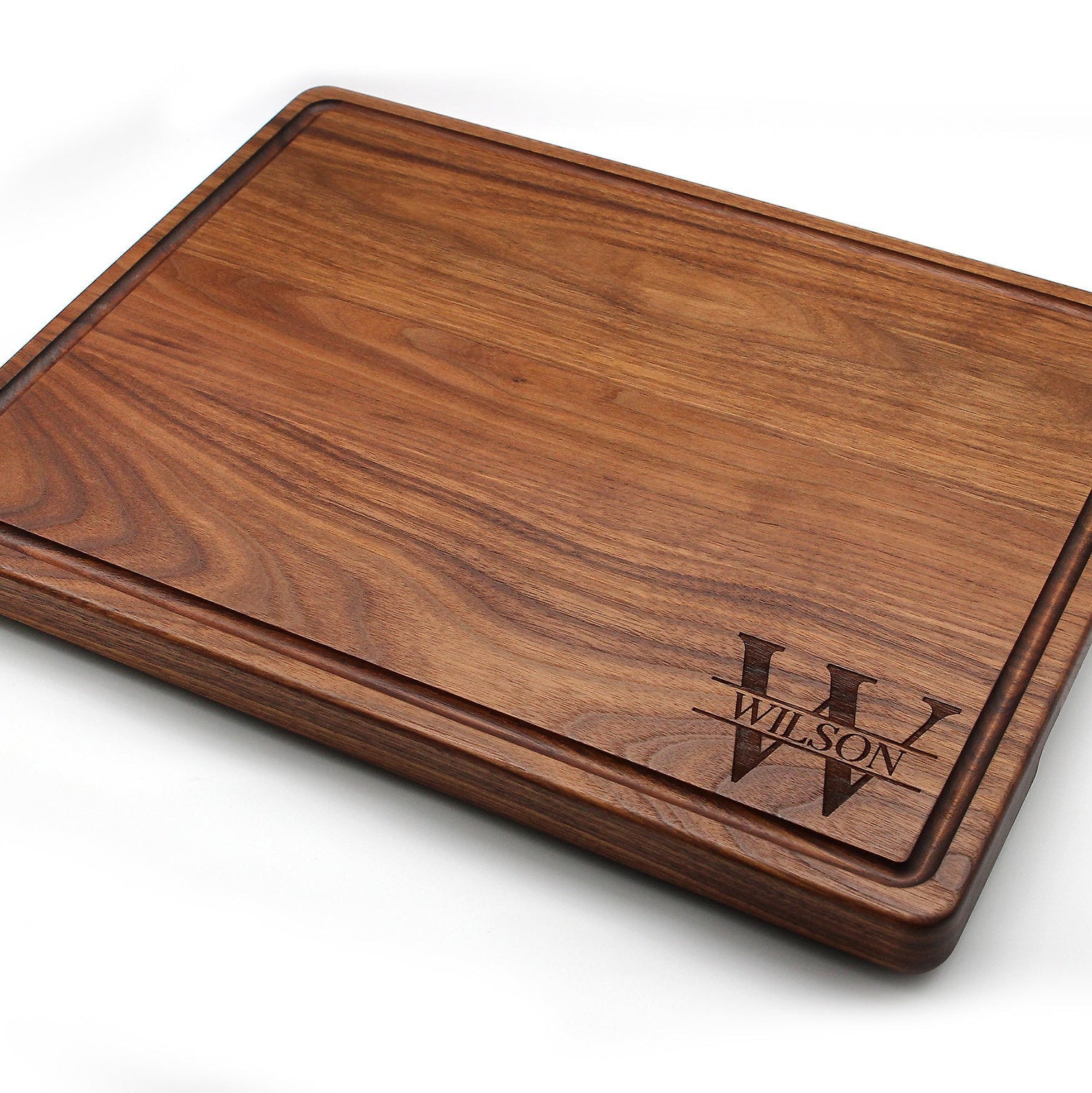 1.25” Thick Extra Large Wood Cutting Board with Feet, Pocket Handles and Juice Groove, 24x18”x1.25 Inches Thick, Gift For Dad, 100% USA Made