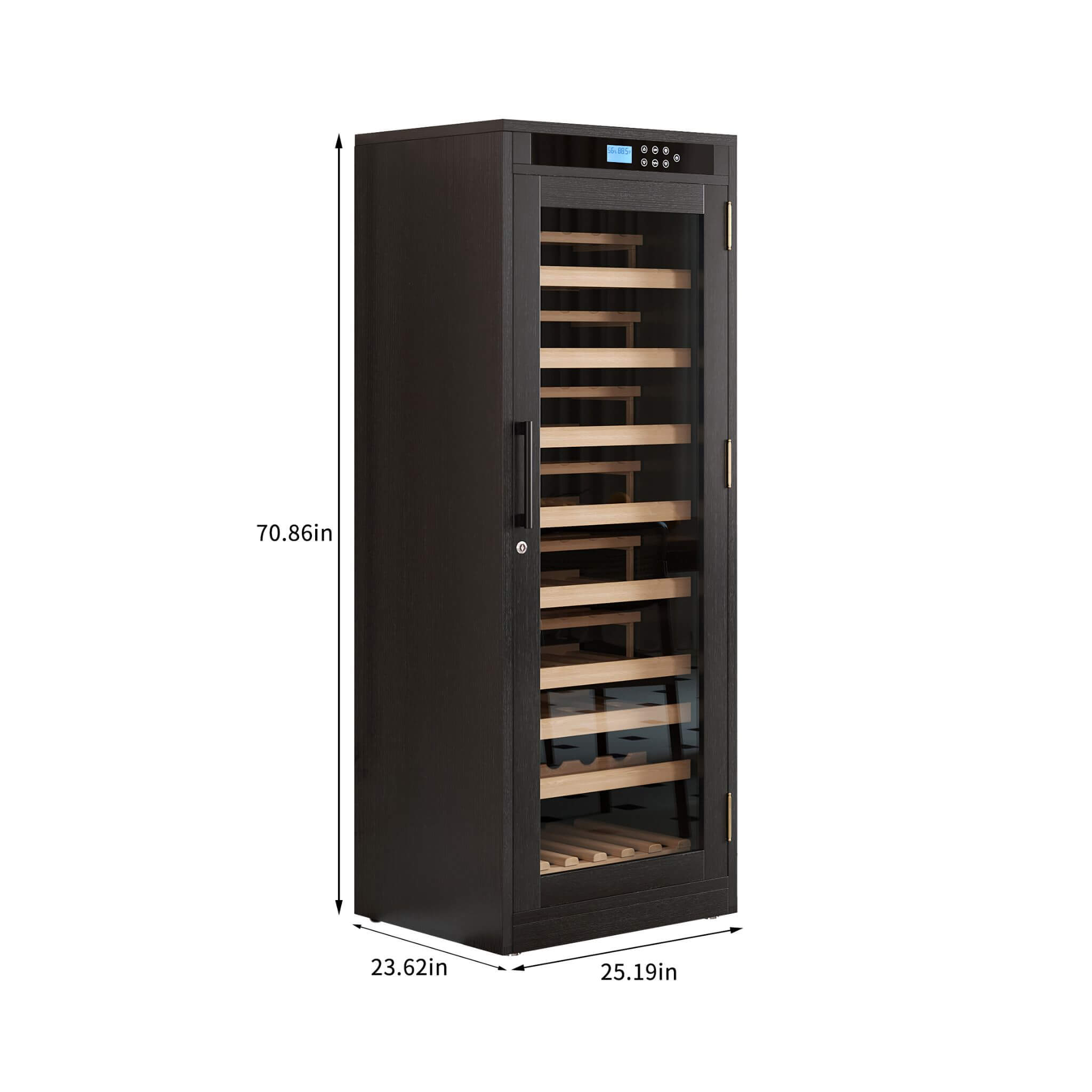 Nuvia Premium Smart Temperature-Controlled Multi-Tier Wine Cabinet For Home And Bar