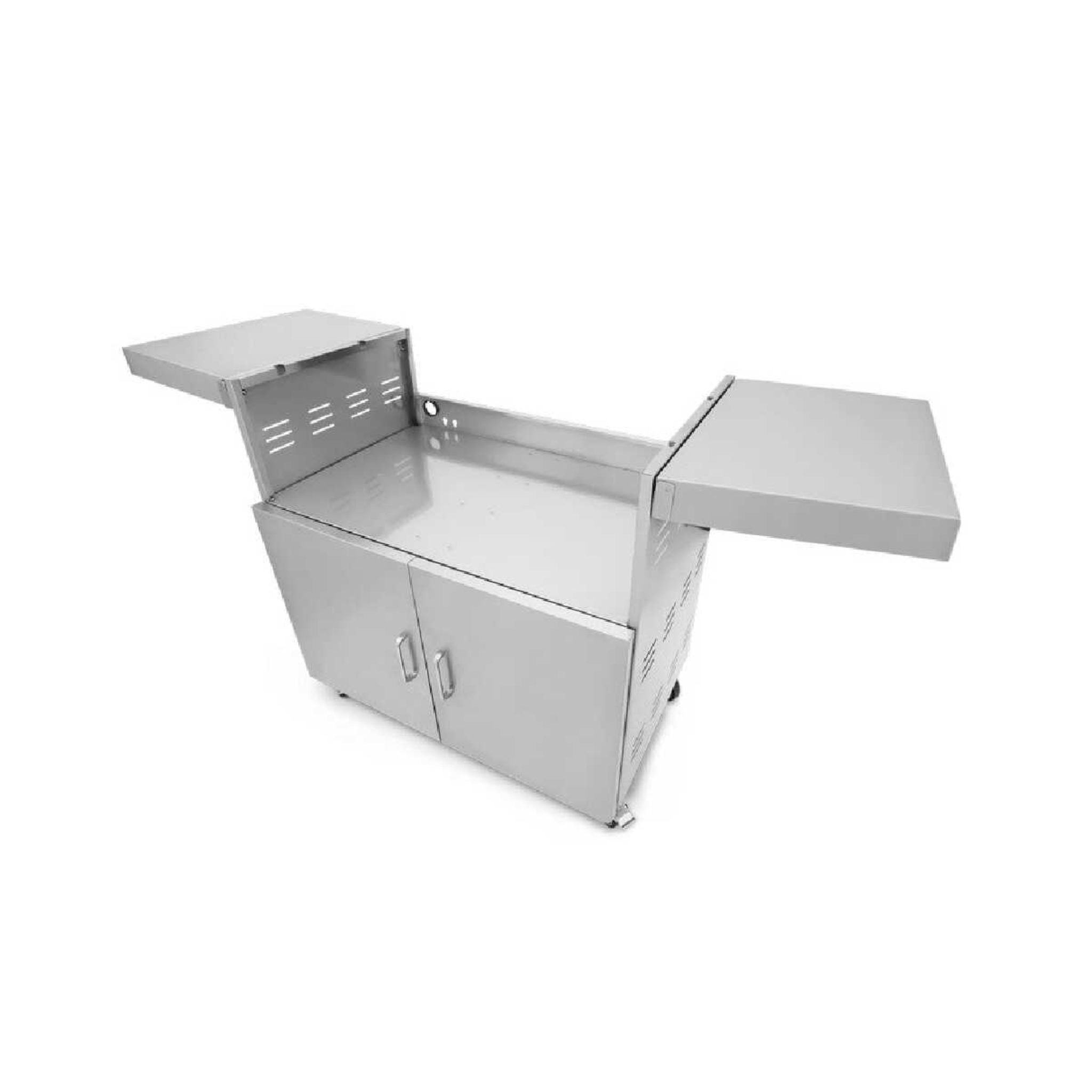 Wildfire Outdoor Living Stainless Steel Outdoor Grill Cart With Propane Tank Slide Out Door