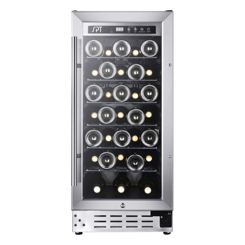 15-In W 32 -Bottles Black Freestanding Indoor Wine Cooler thumbnail