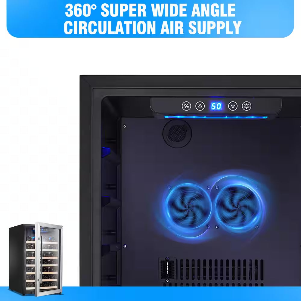 50 Bottle Compressor Wine Refrigerator Single Zone with Touch Control thumbnail