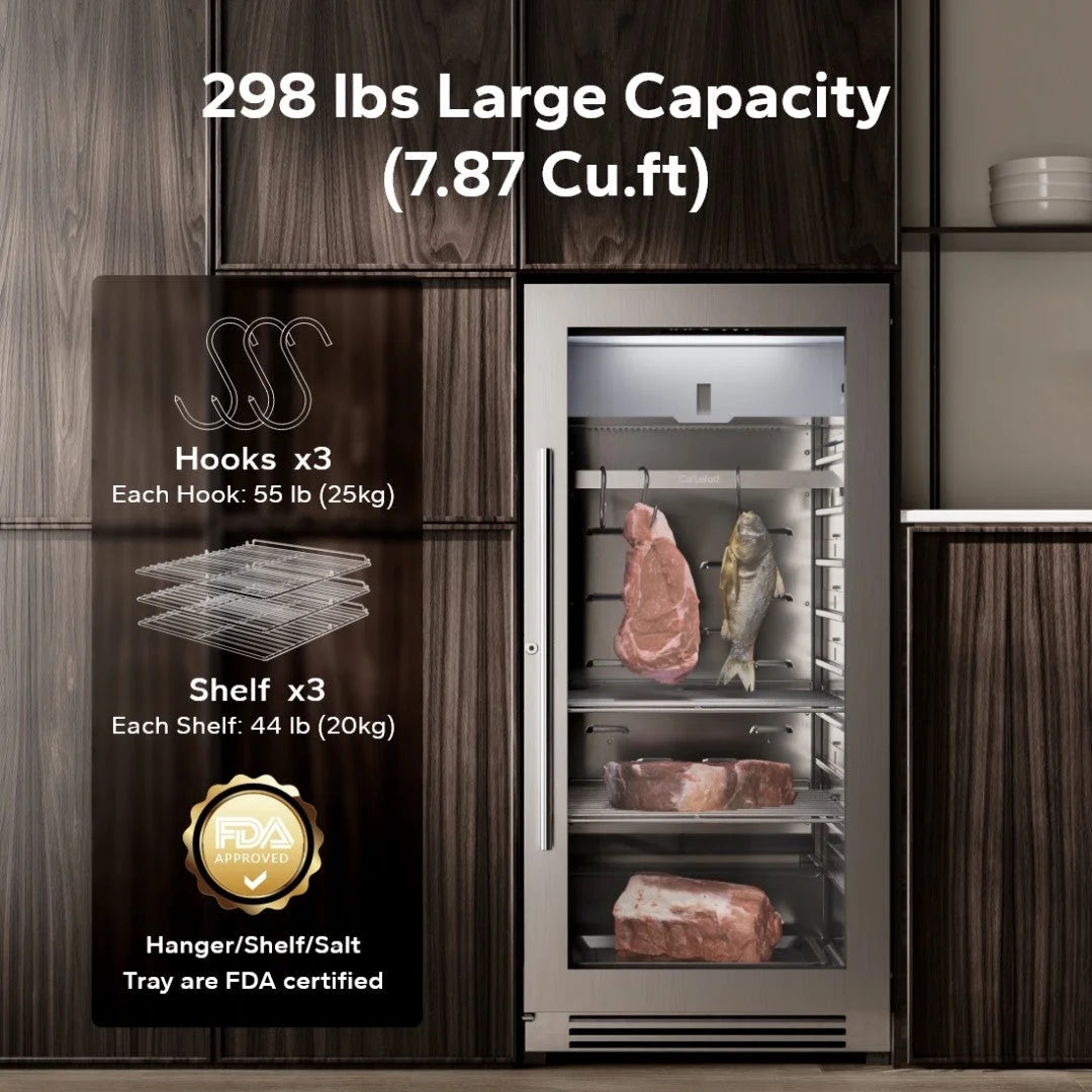 Dry Aging Refrigerator for Steaks, 8.23 Cu.Ft. Meat Ager Fridge with Dual-Layer LOW-E Glass for Home/Restaurant/Bar/Kitchen thumbnail
