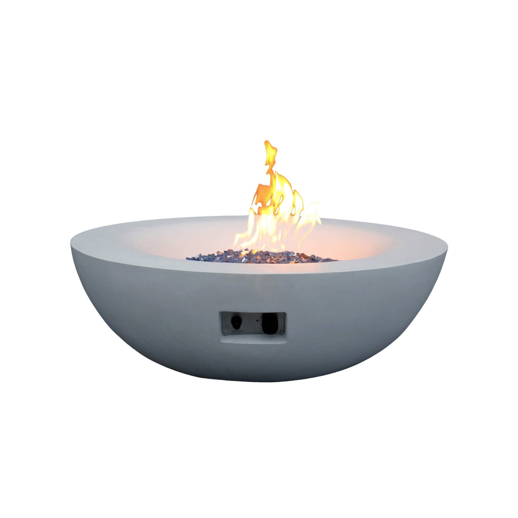 Alora 42-Inch Modern Outdoor Concrete Propane Gas Fire Pit Bowl (SAK51260)