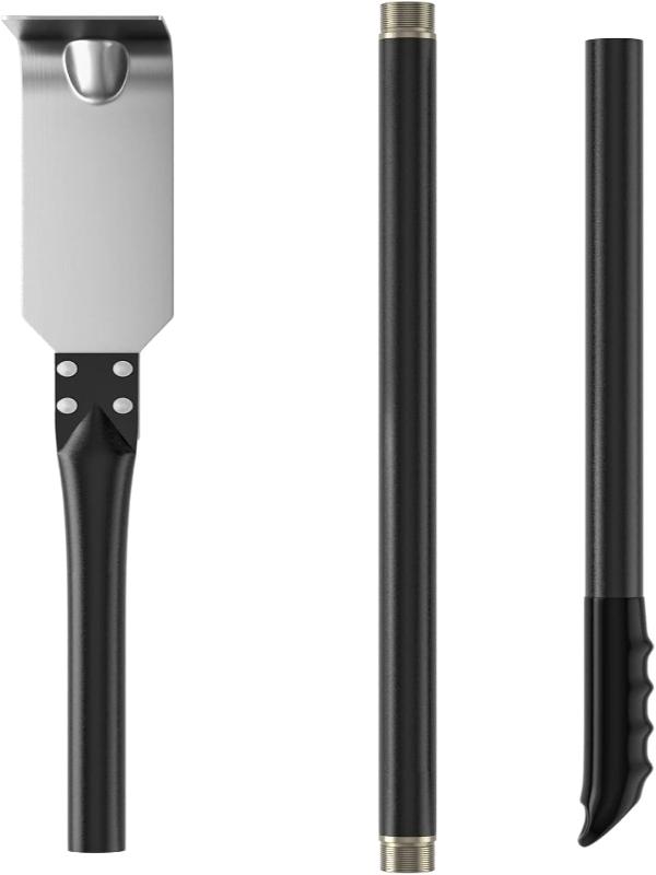 Chicago Brick Oven 47" Stainless Steel Ash Hook with a Detachable 3-Piece Aluminum Handle