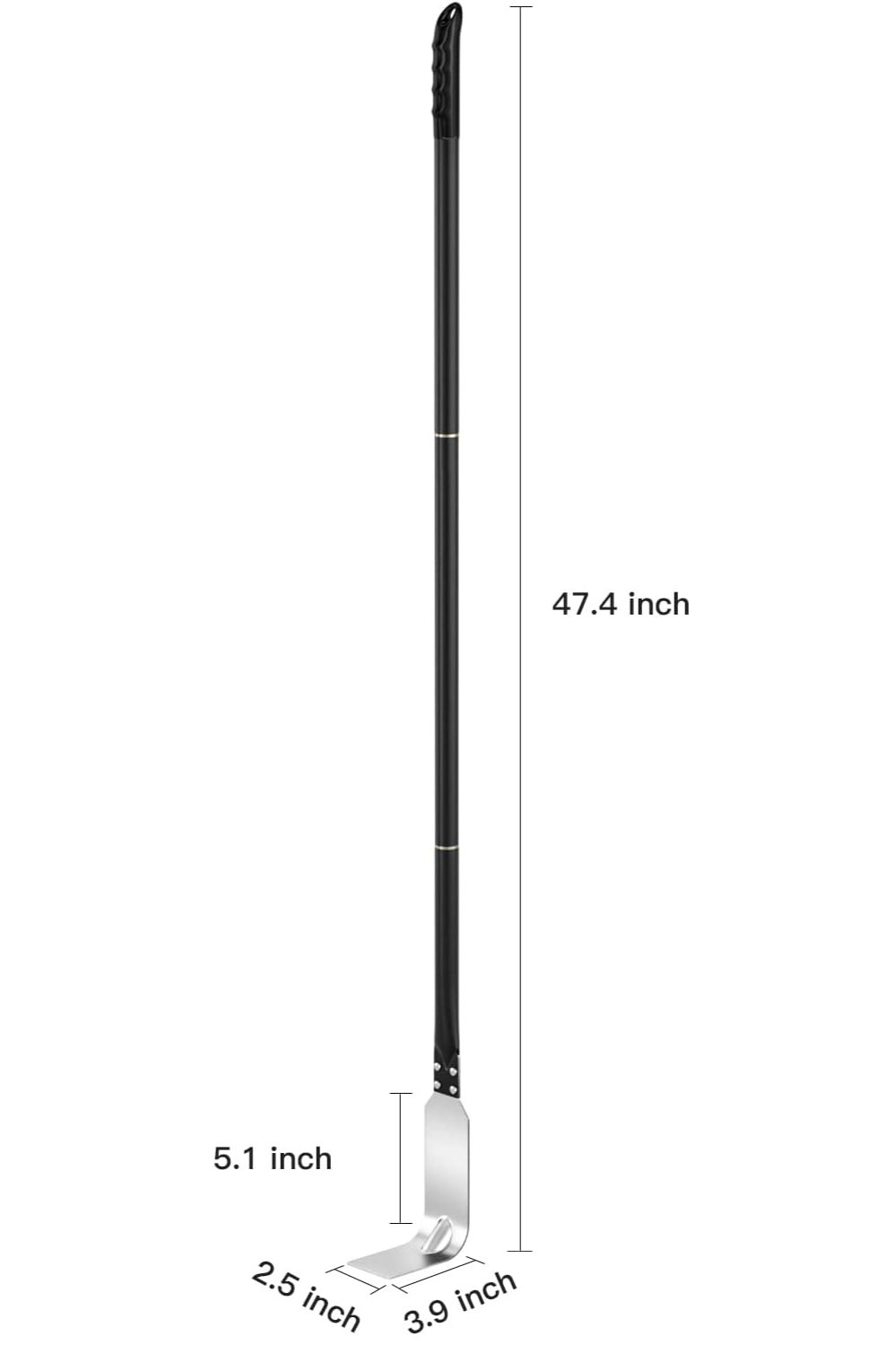 Chicago Brick Oven 47" Stainless Steel Ash Hook with a Detachable 3-Piece Aluminum Handle