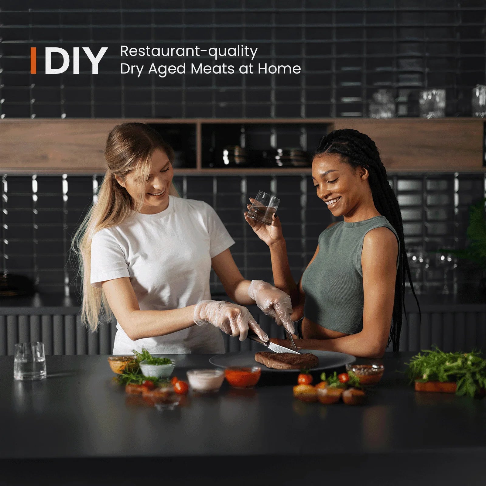 Dry Aging Refrigerator for Steaks, 12.43 Cu.Ft. Meat Ager Fridge with Dual-Layer LOW-E Glass for Home/Restaurant/Bar/Kitchen thumbnail