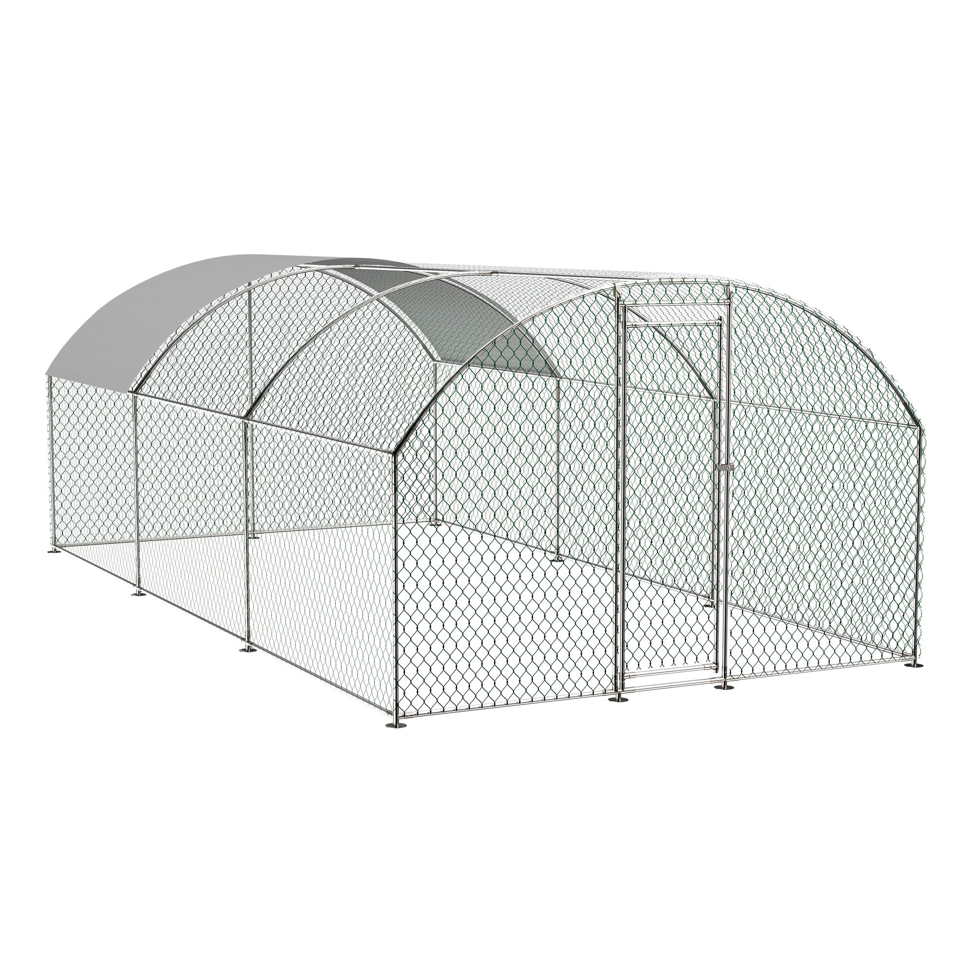 Large Dome-shaped Chicken Coop Metal Chicken Run with Cover