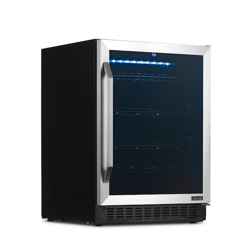 23.4-In W 162 -Bottles Stainless Steel Built-In/Freestanding Indoor Wine Cooler thumbnail