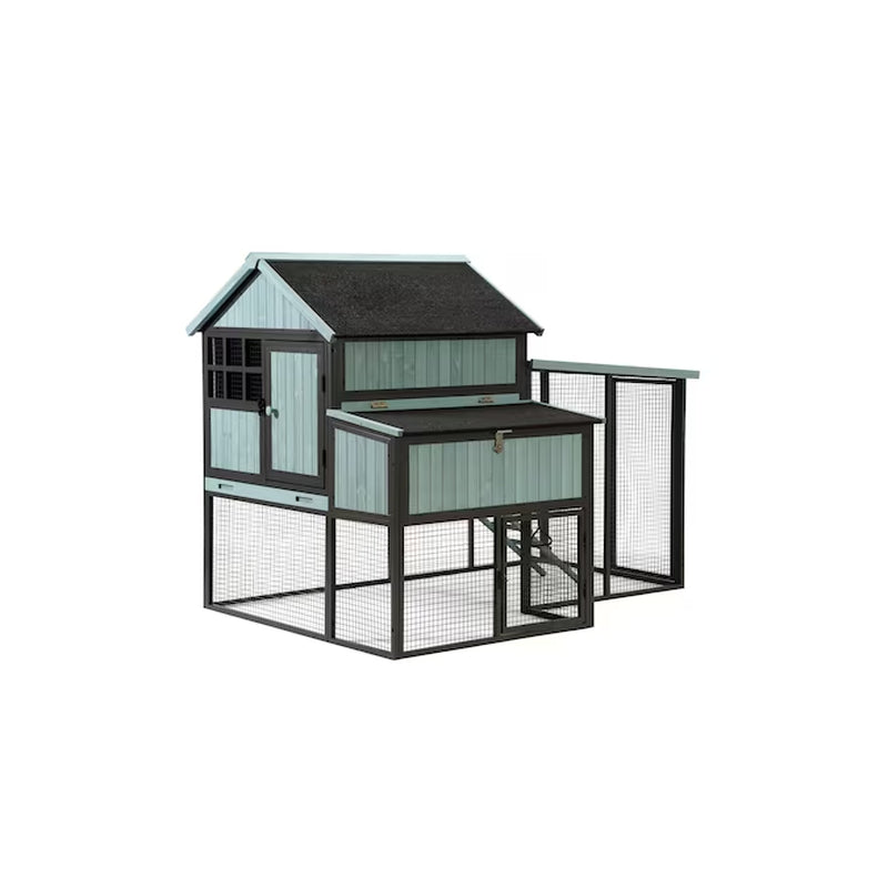 Blue Wood Chicken Coop