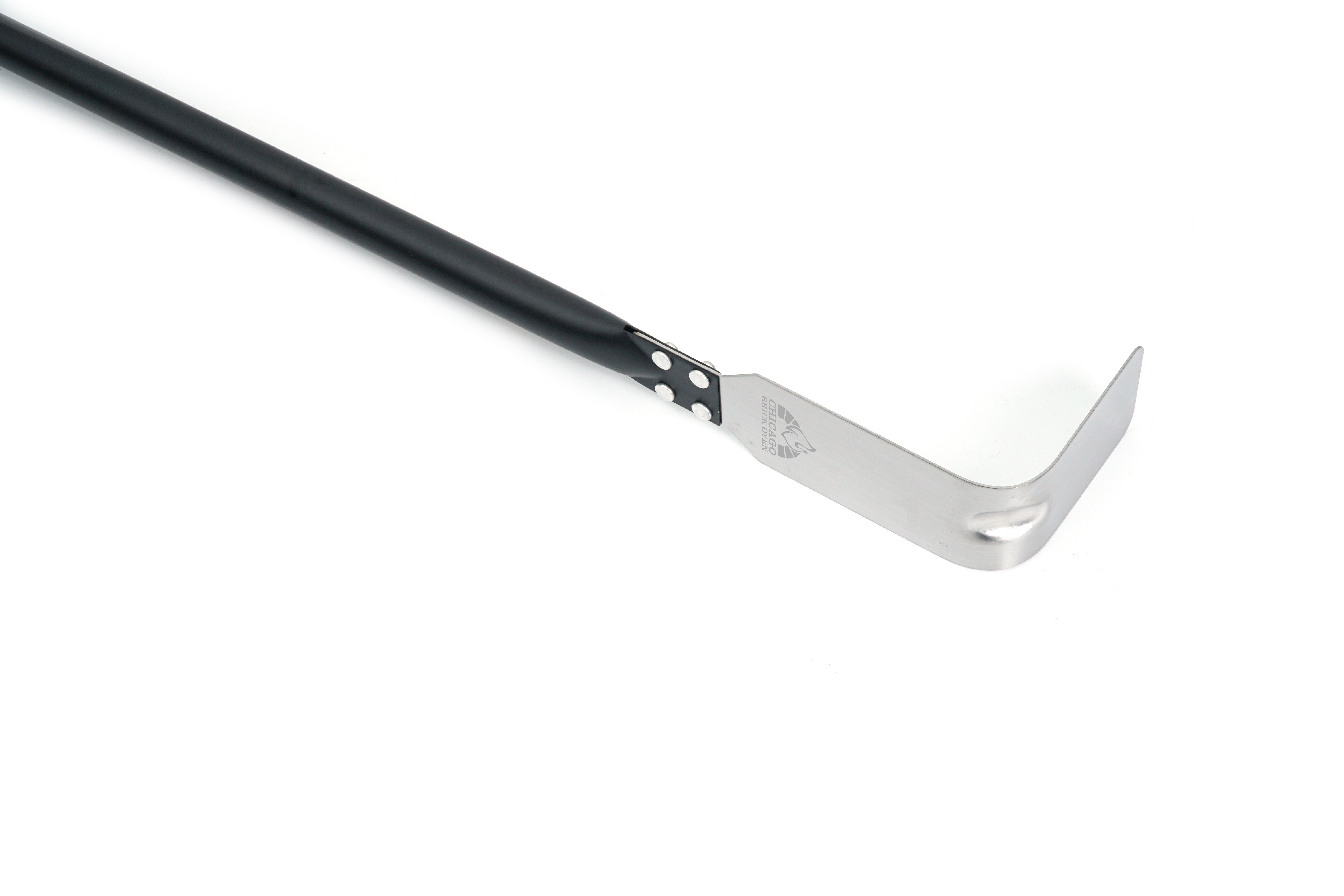 Chicago Brick Oven 47" Stainless Steel Ash Hook with a Detachable 3-Piece Aluminum Handle
