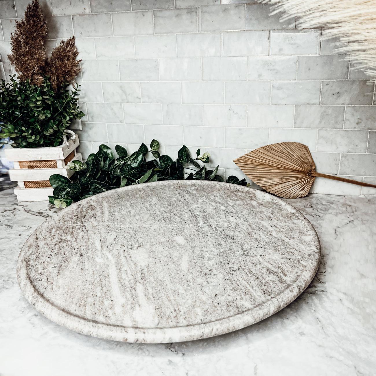Marble Lazy Susan for Charcuterie