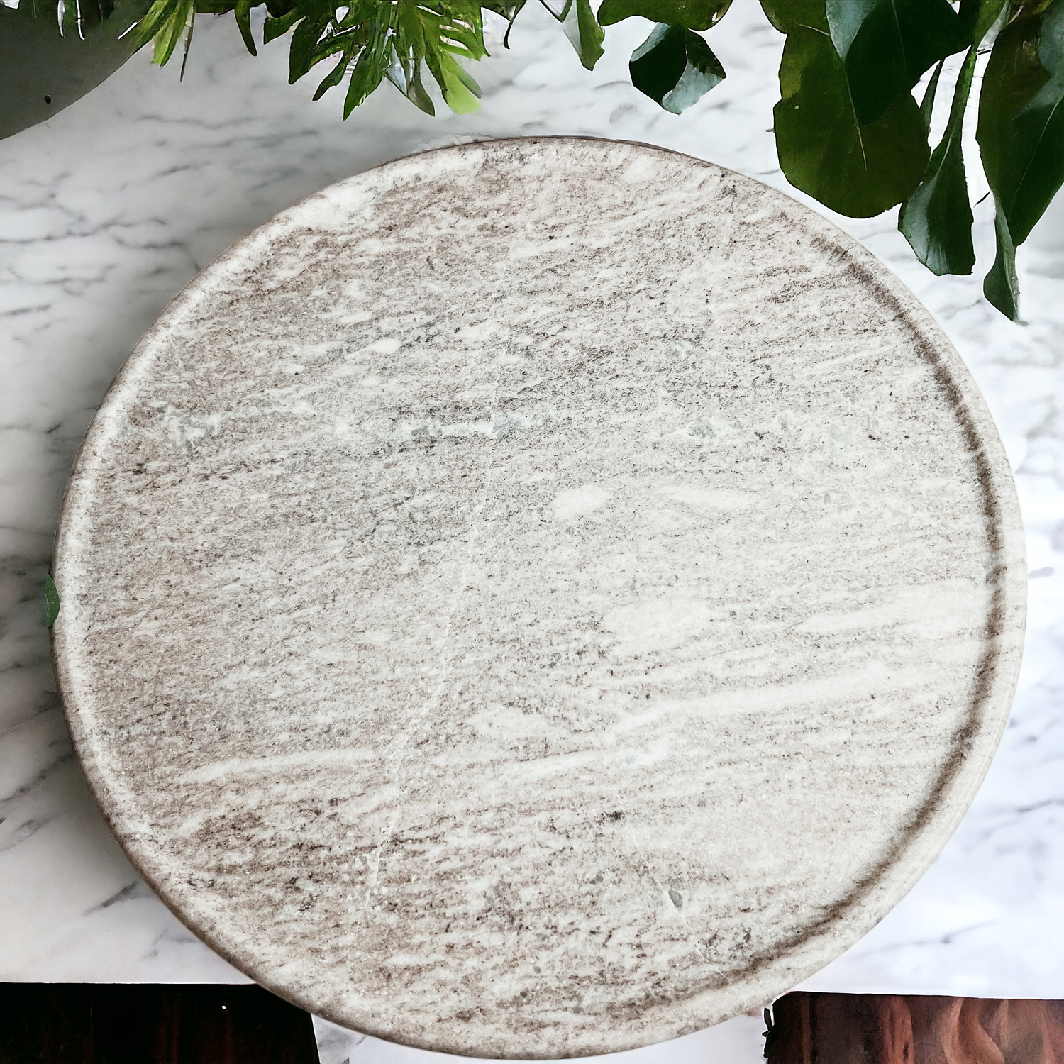 Marble Lazy Susan for Charcuterie