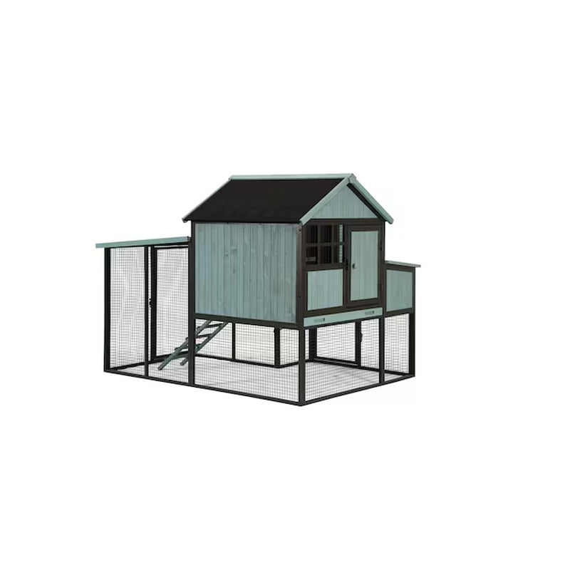 Blue Wood Chicken Coop thumbnail