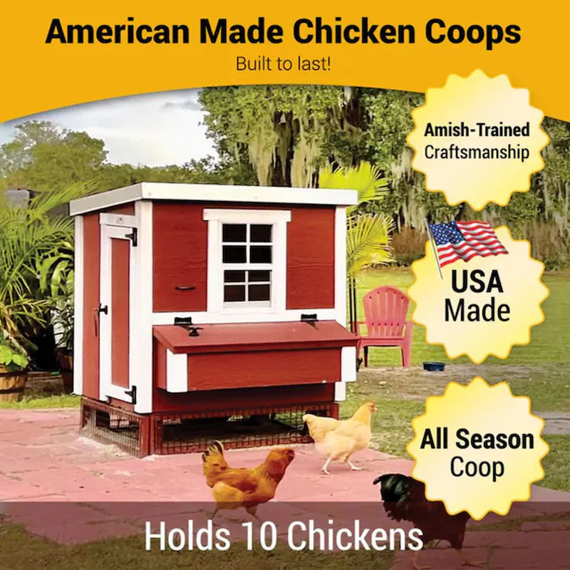 Red Wood Chicken Coop