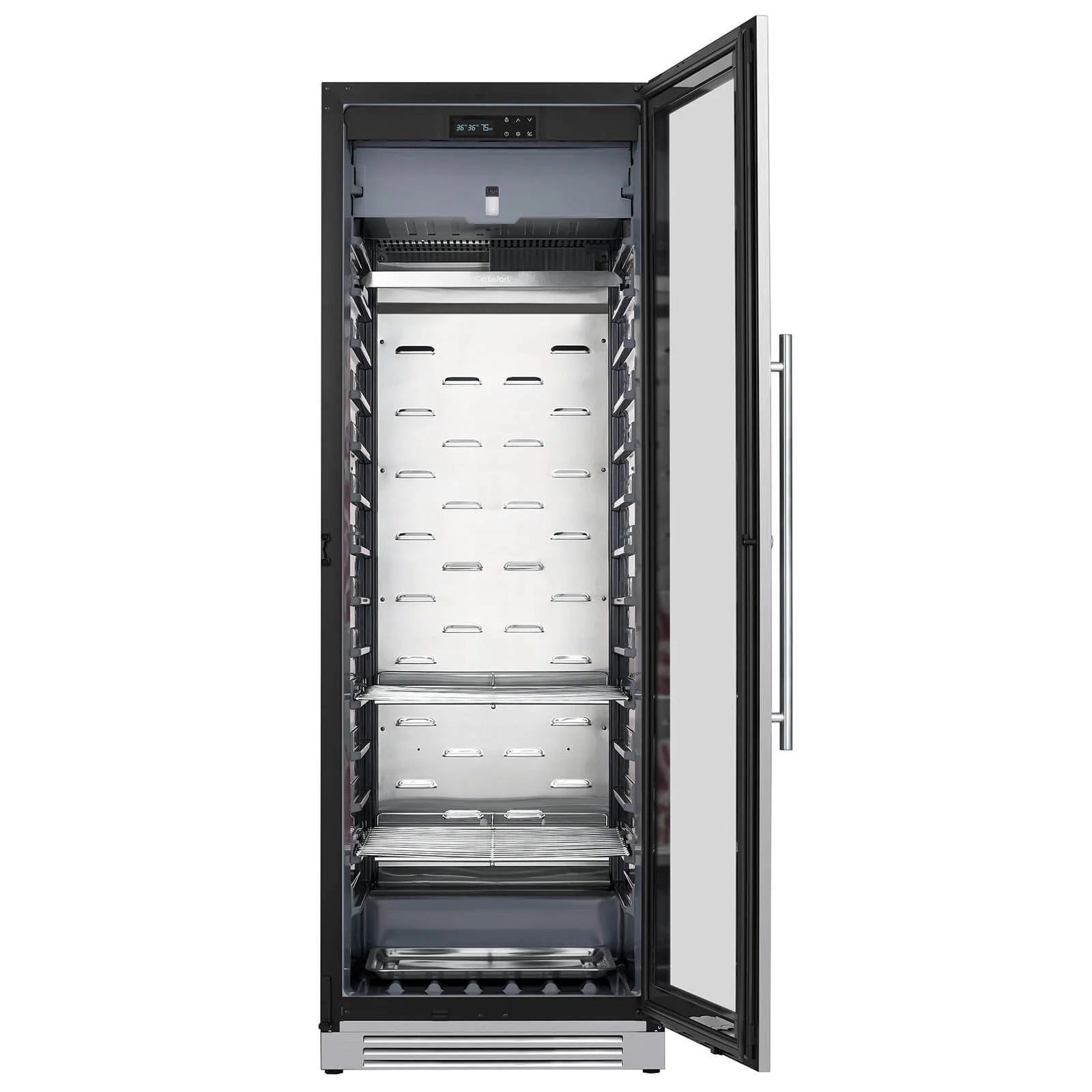 Dry Aging Refrigerator for Steaks, 12.43 Cu.Ft. Meat Ager Fridge with Dual-Layer LOW-E Glass for Home/Restaurant/Bar/Kitchen