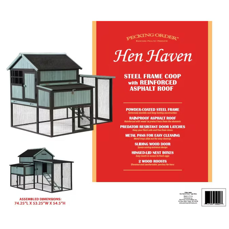 Blue Wood Chicken Coop thumbnail