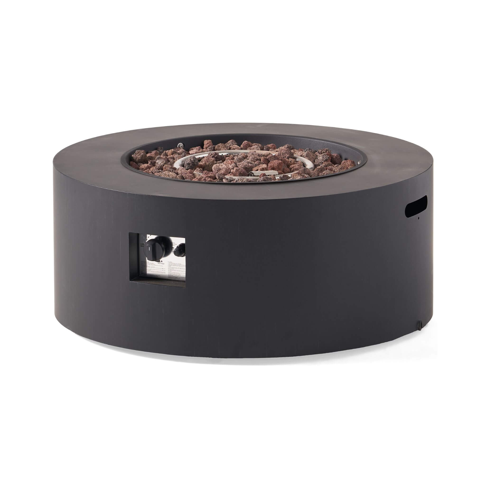 Modern 32-Inch 40K BTU Round Iron Propane Fire Pit