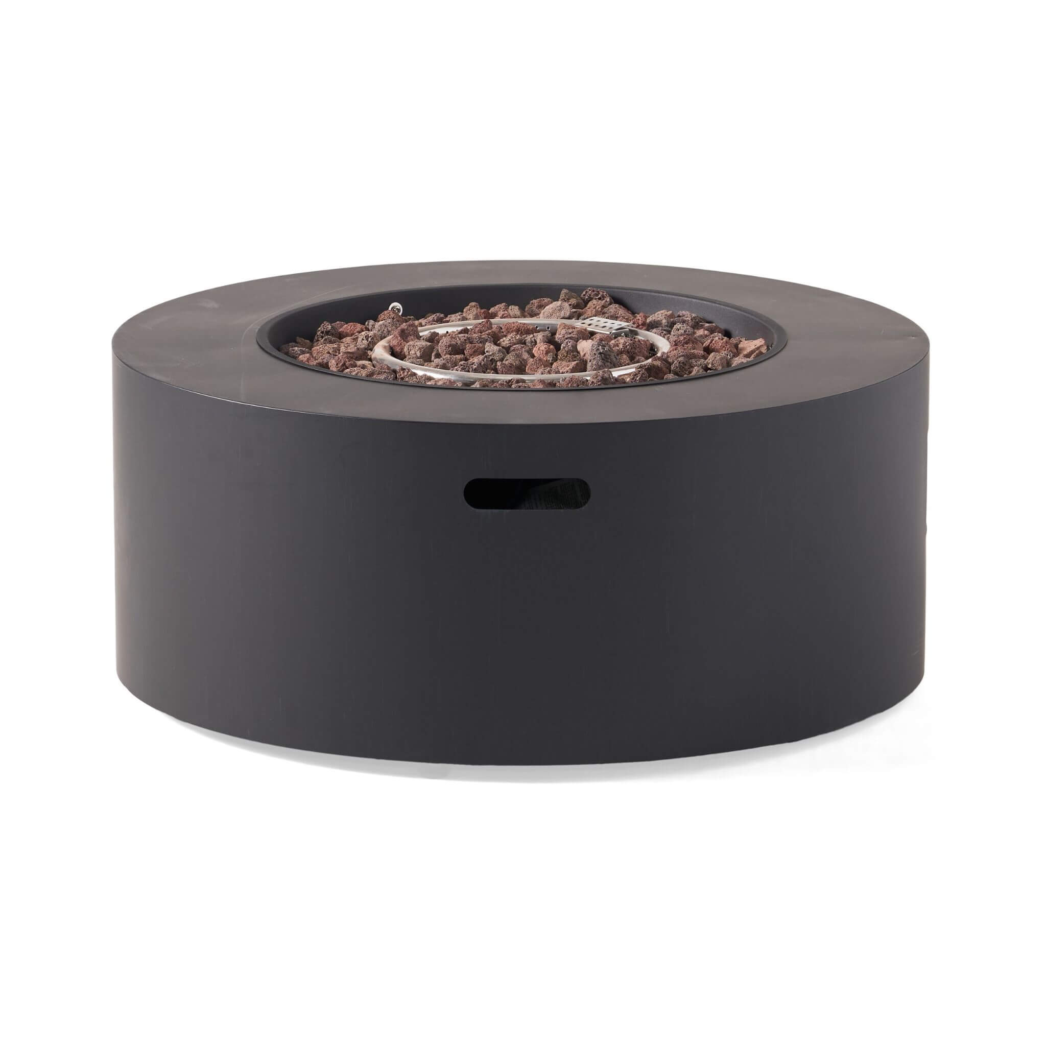 Modern 32-Inch 40K BTU Round Iron Propane Fire Pit