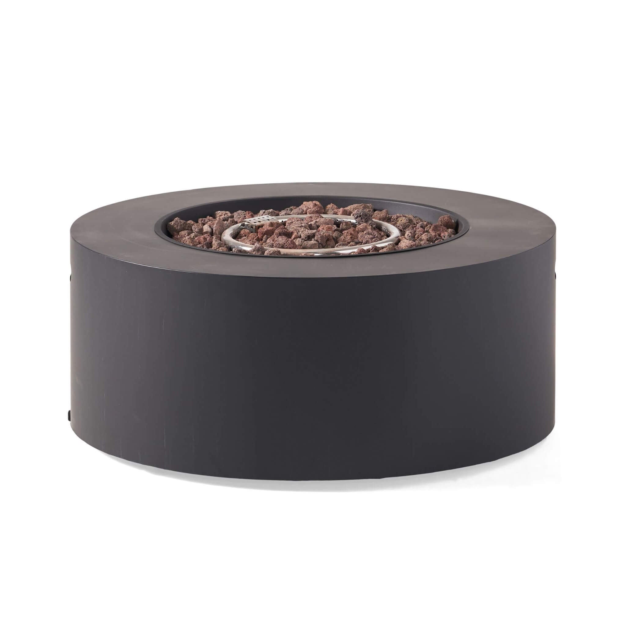 Modern 32-Inch 40K BTU Round Iron Propane Fire Pit