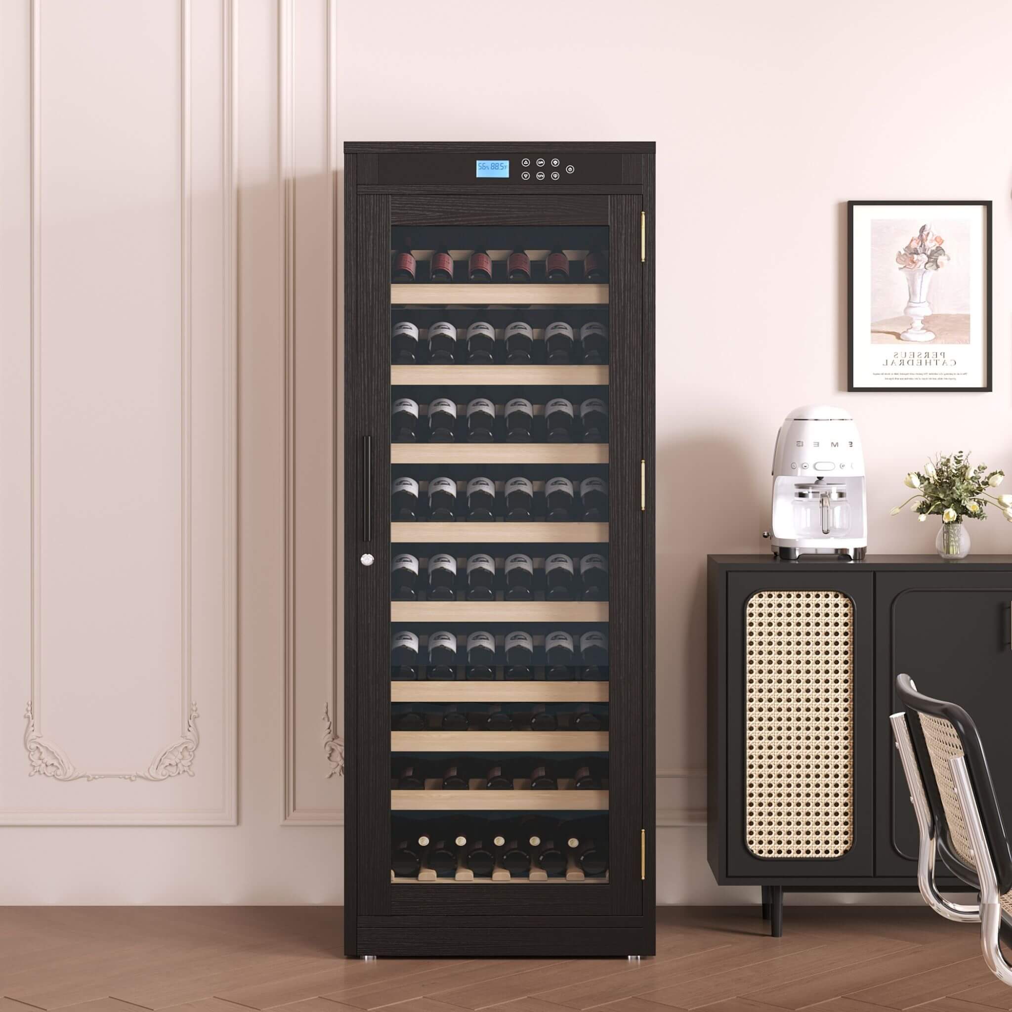Nuvia Premium Smart Temperature-Controlled Multi-Tier Wine Cabinet For Home And Bar