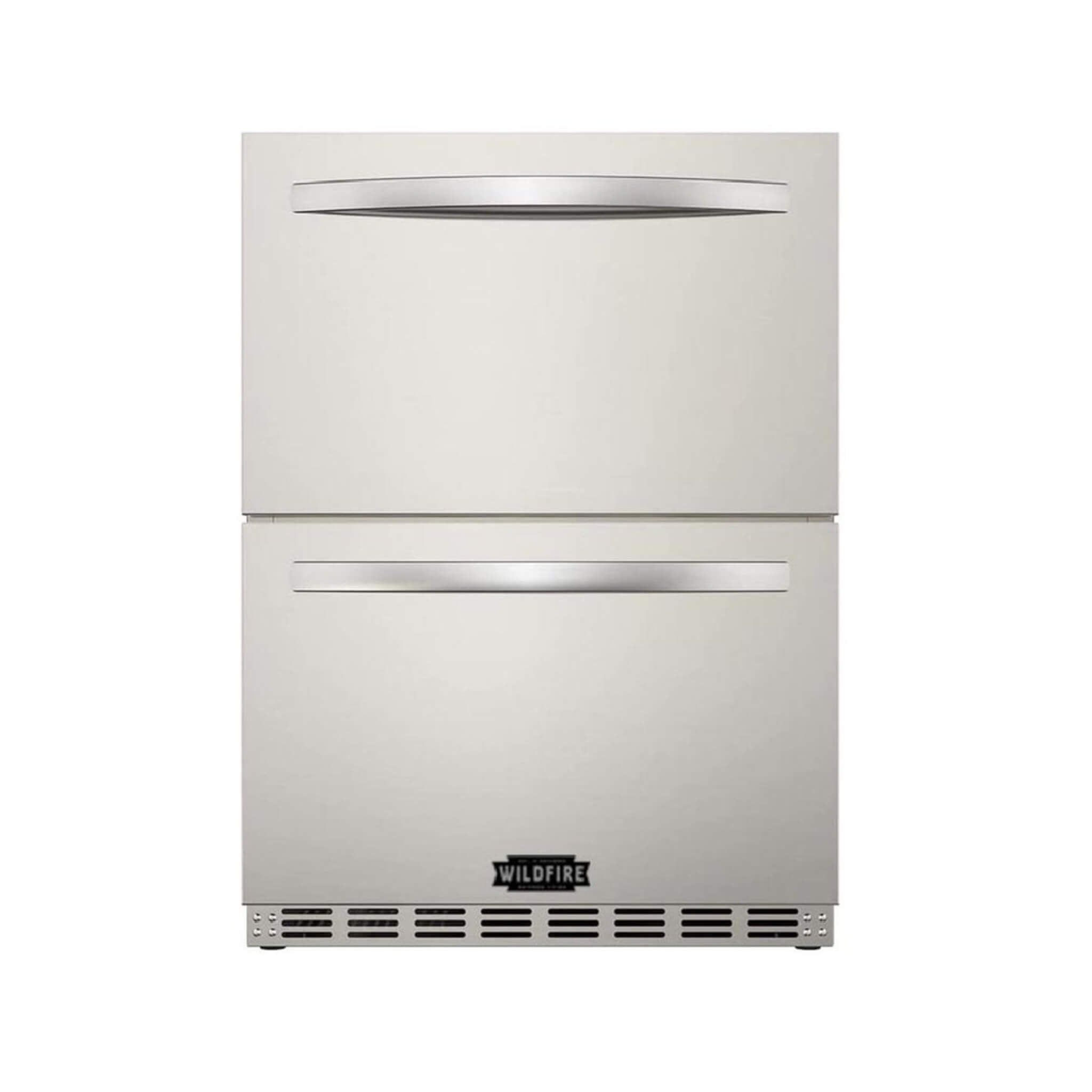 Wildfire Outdoor Living 24-Inch Dual Drawer Door Stainless Steel Outdoor Kitchen Fridge With 5.3 Cubic Feet Capacity
