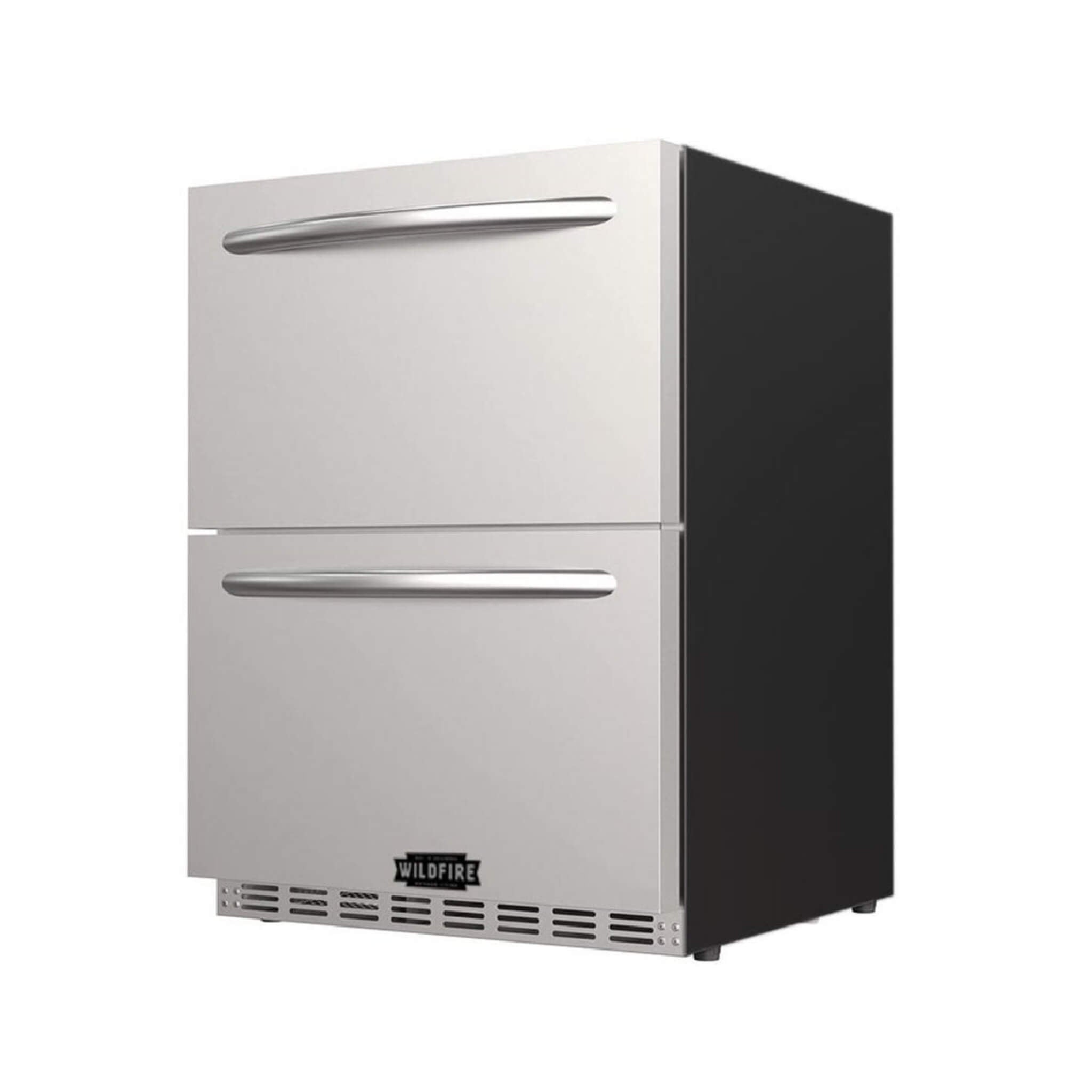 Wildfire Outdoor Living 24-Inch Dual Drawer Door Stainless Steel Outdoor Kitchen Fridge With 5.3 Cubic Feet Capacity